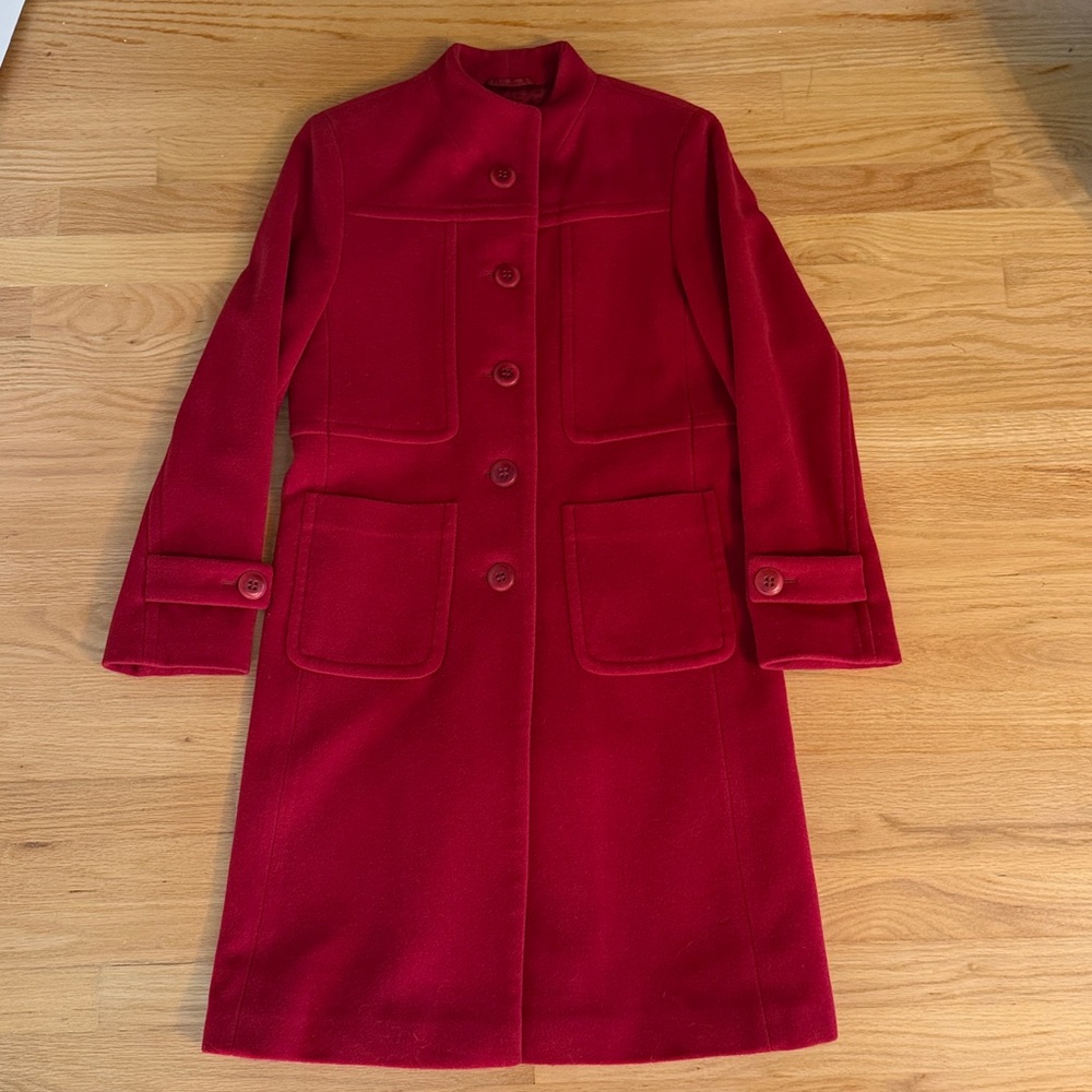 Luxury Italian Fabric Angora/Wool Blend Linda Richards Luxury Coat, size 6